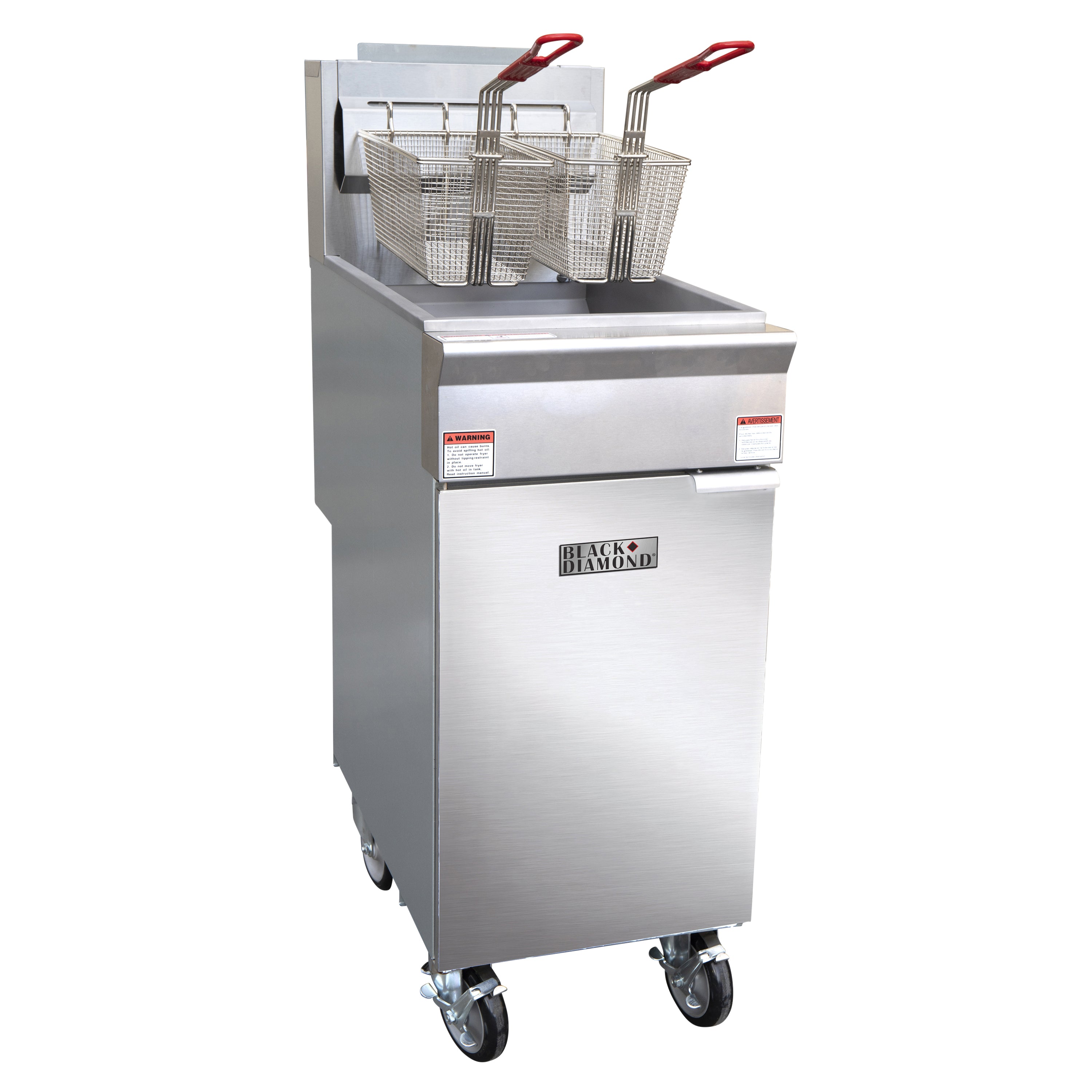 Diamondback backwater DGS800 9010 フライ Black Diamond Gas Deep Fryer, Natural Gas, 40 lb Capacity, 90K BTU