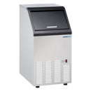 Lunar Ice Self-Contained Ice Machine, 75 lbs, Bullet Ice Cubes, with 25 lb Built-in Ice Storage Bin, in Stainless Steel with Black Trim (LUIM-75)