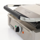 Adcraft Panini Grill with Grooved Plates, in Stainless Steel (SG-811E)