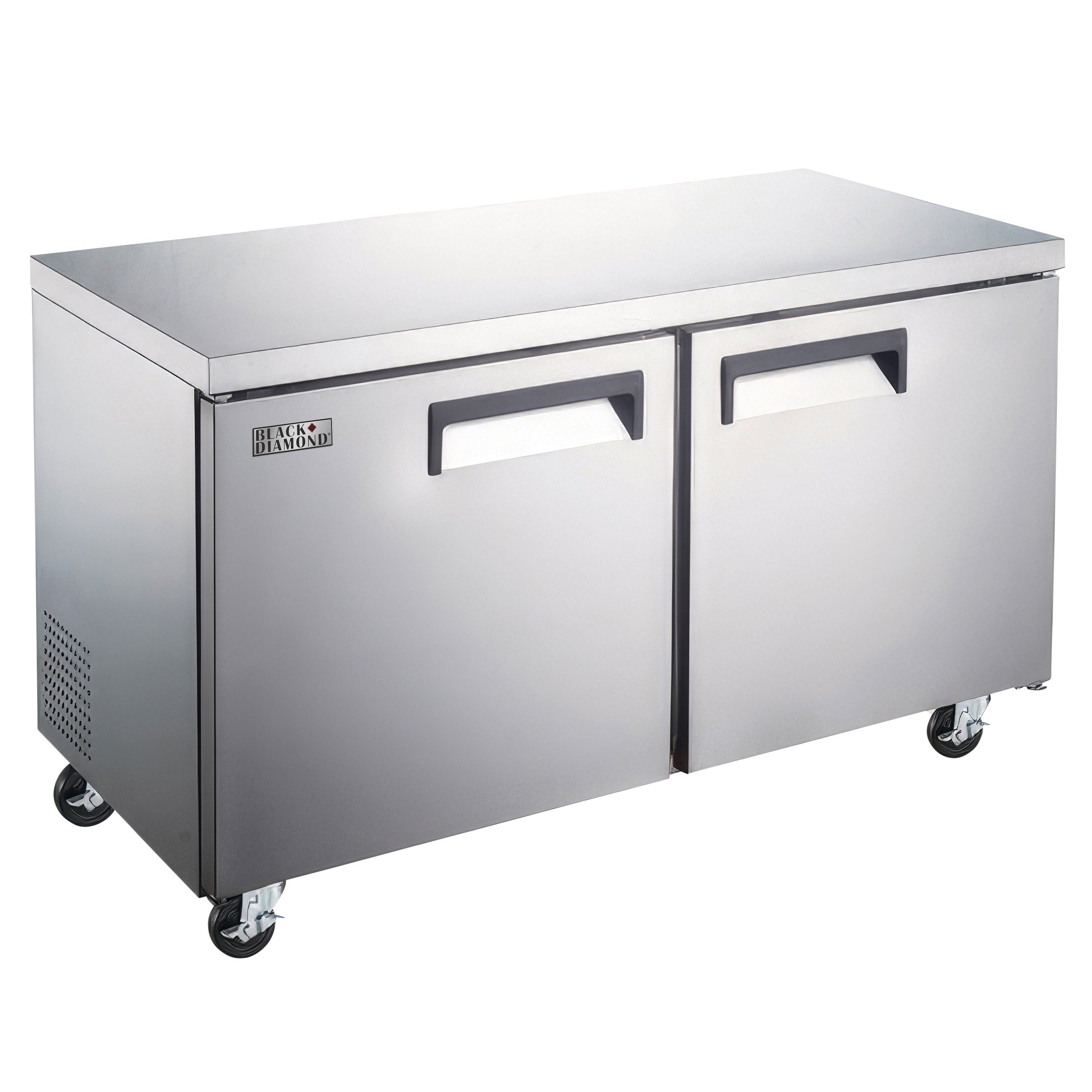 Black Diamond Undercounter Freezer, 2 Solid Doors, 11.9 Cu. Ft