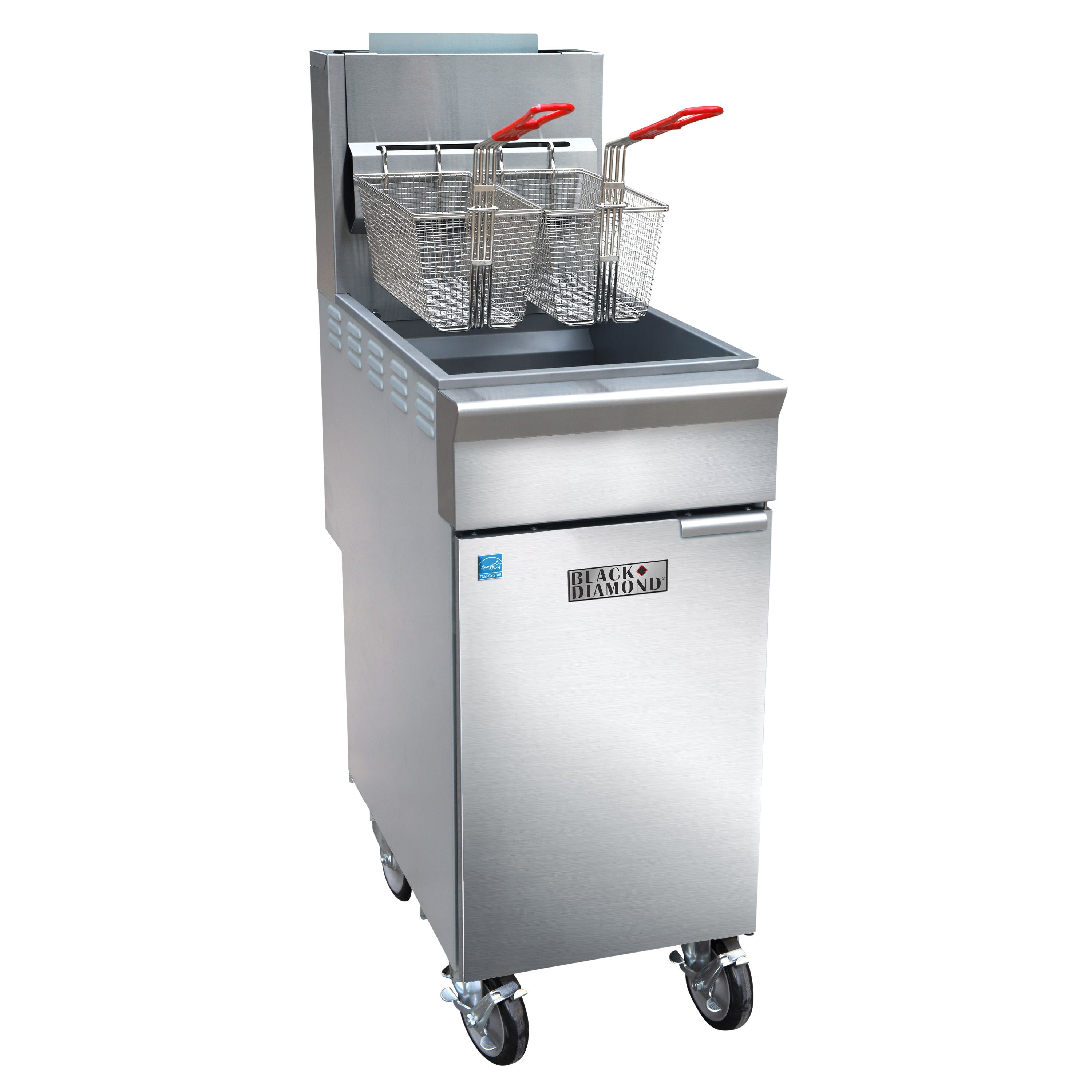 Black Diamond Energy Star Gas Fryer, Natural Gas, 45 lb Capacity