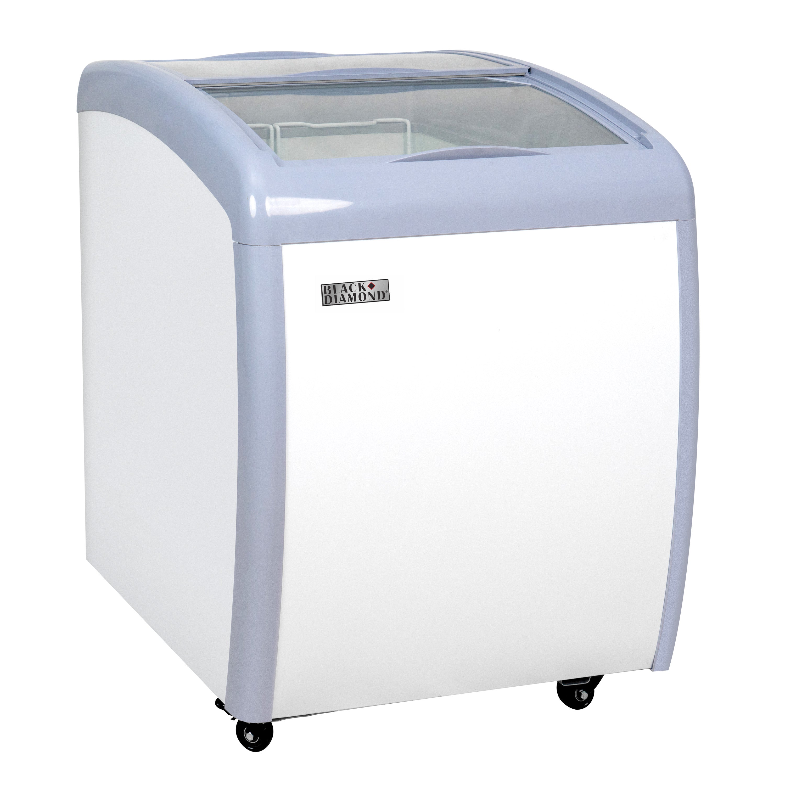 エアブラスター　GLACIER SERIES Lサイズ Black Diamond Chest Freezer, Two Glass Doors, 4 cu ft Capacity, in