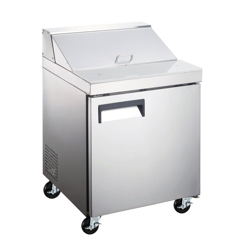 U-Star 1 Door Refrigerated Salad/Sandwich Prep Table, in Silver