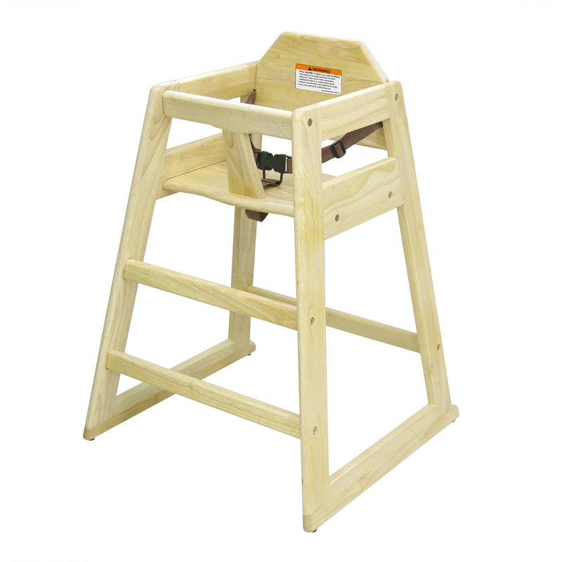 Adcraft Wooden High Chair, in Natural