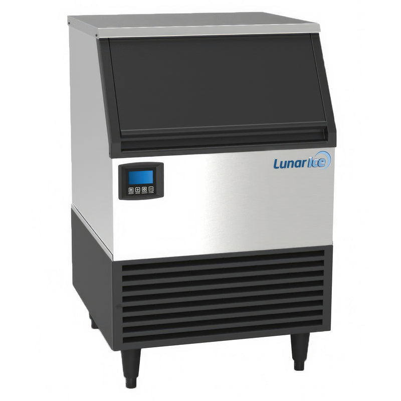 Lunar Ice Self-Contained Ice Machine, in Stainless Steel with Black Trim