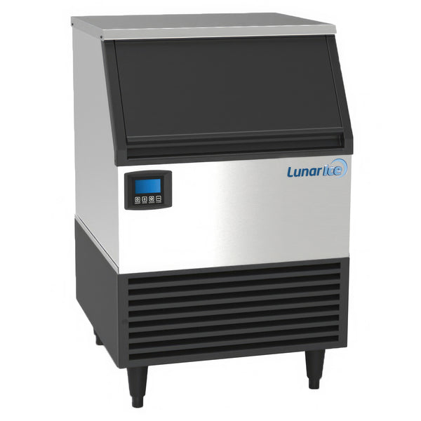 Lunar Ice Self-Contained Ice Machine, in Stainless Steel with Black Trim