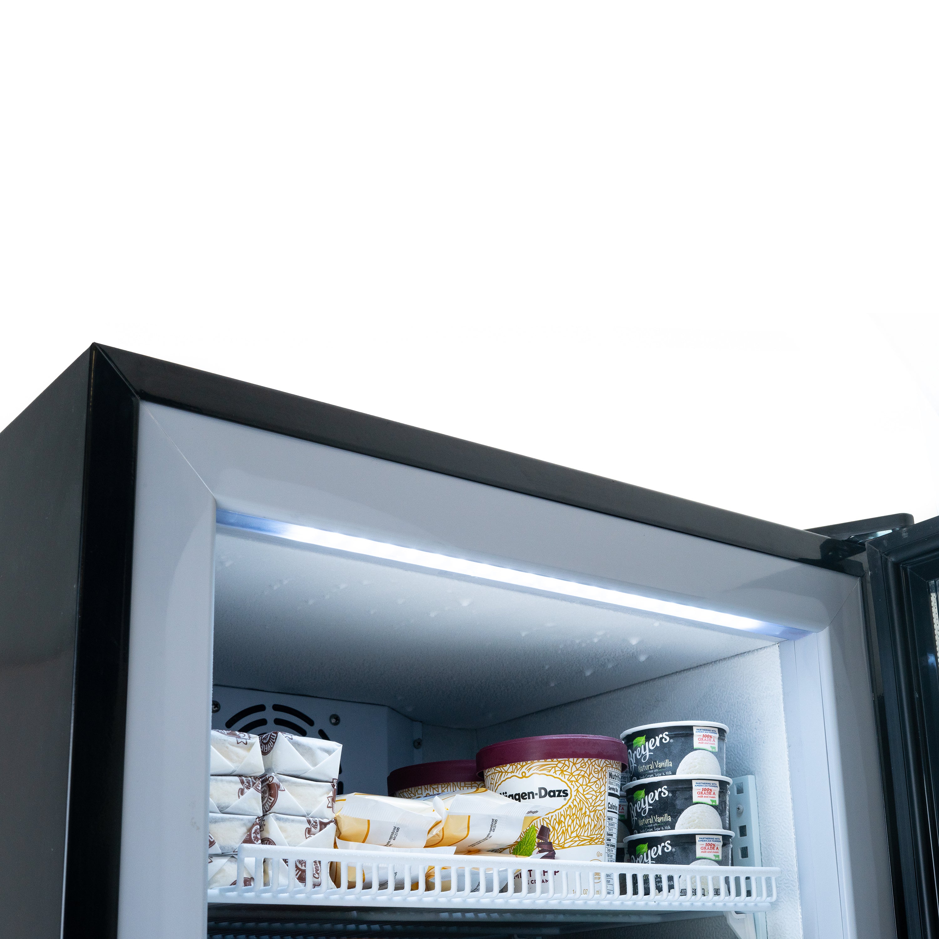 Black Diamond Countertop Display Freezer, Single Glass Door, 3.5