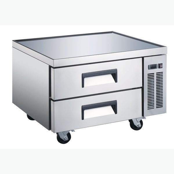 U-Star 2 Drawer Refrigerated Chef Base, in Silver/White