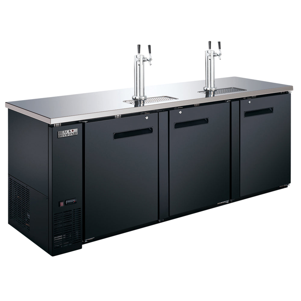 Black Diamond 2 Double Tap Towers Beer Dispenser, 32.1 cu ft, in Black