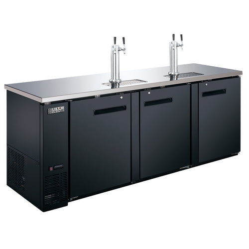 Black Diamond 2 Double Tap Towers Beer Dispenser, 32.1 cu ft, in Black