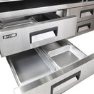 Black Diamond Refrigerated Chef Base, 2 Drawers, 10.6 cu ft, in Stainless Steel