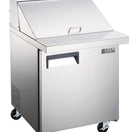 Black Diamond Refrigerated Salad/Sandwich Prep Table, 1 Door, 27" in Stainless Steel