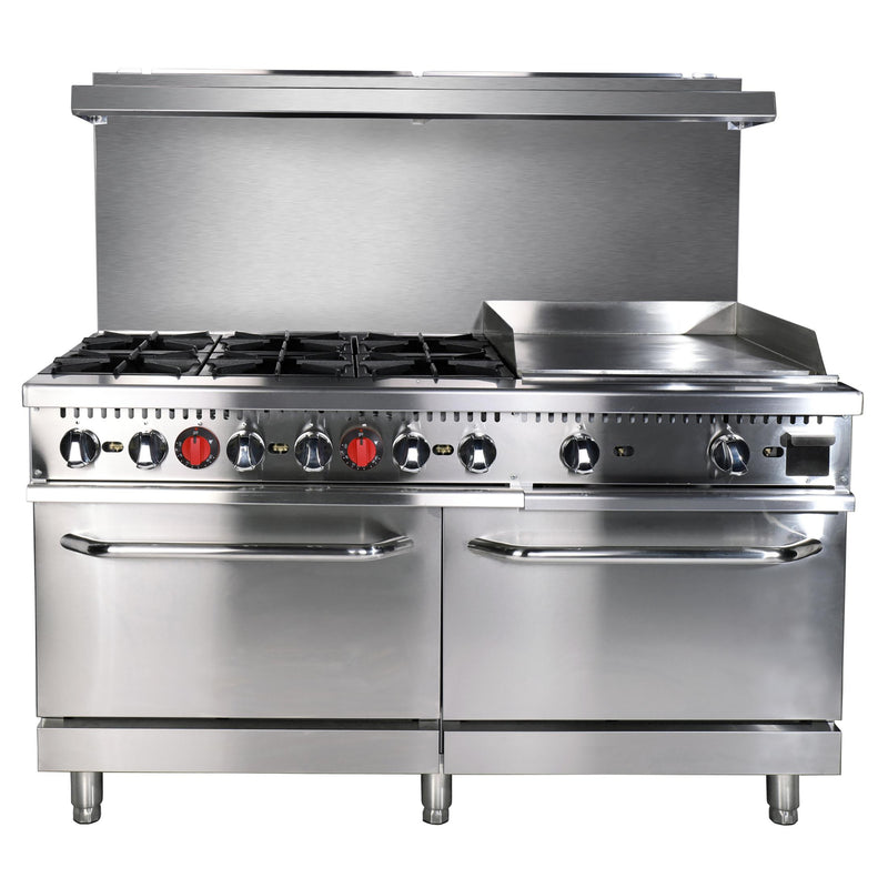 Black Diamond Gas Range with Griddle Combo, in Stainless Steel