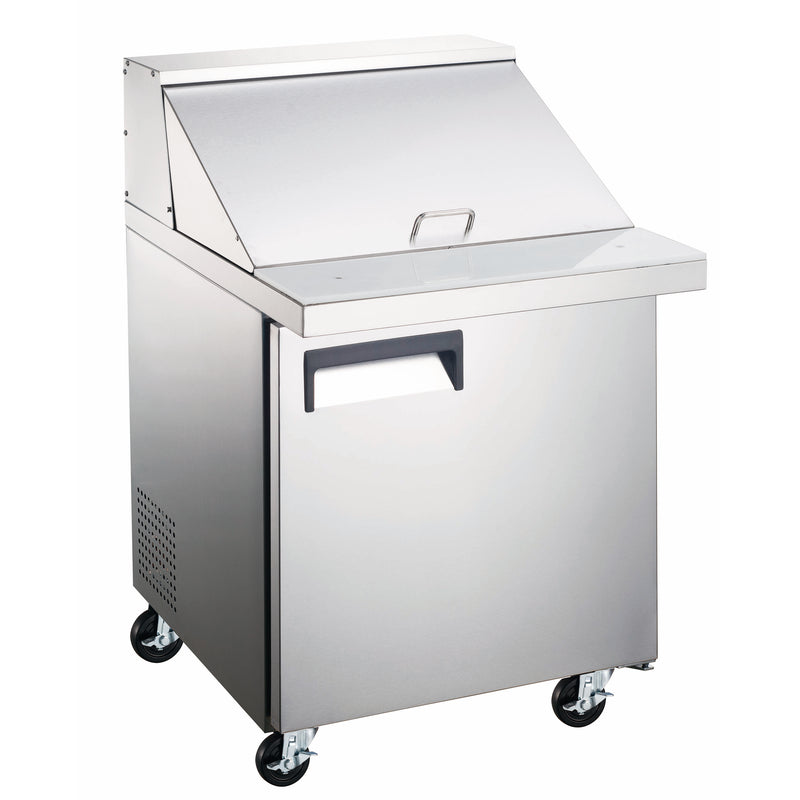 U-Star 1 Door Refrigerated Mega Top Salad/Sandwich Prep Table, in Silver/White