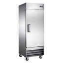 Grista 1 Solid Door Reach-In Energy StarFreezer, Bottom Mount, in Silver/White