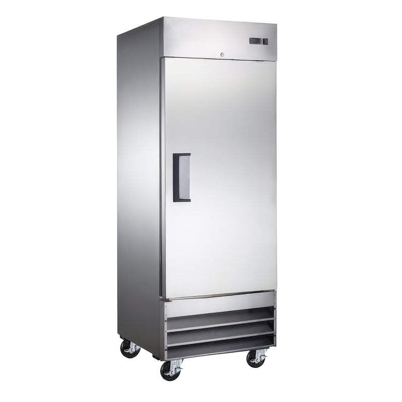 Grista 1 Solid Door Reach-In Energy StarFreezer, Bottom Mount, in Silver/White