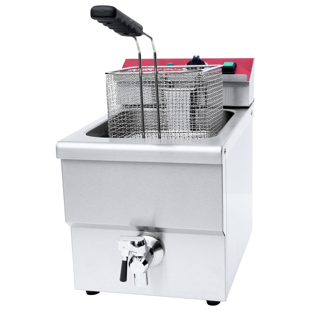 Adcraft Single Deep Fryer, 16 lb Capacity, in Stainless Steel
