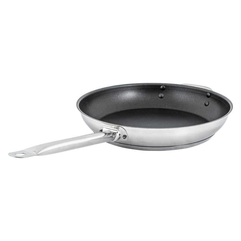 Adcraft FPSI-12EX Non-Stick Fry Pan, 12 Inch, Stainless Steel