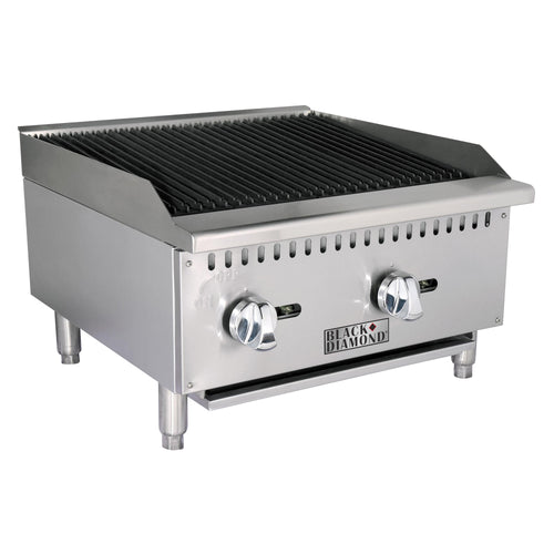 Black Diamond 24" Standard Series Charbroiler, 2 Burners, in Stainless Steel