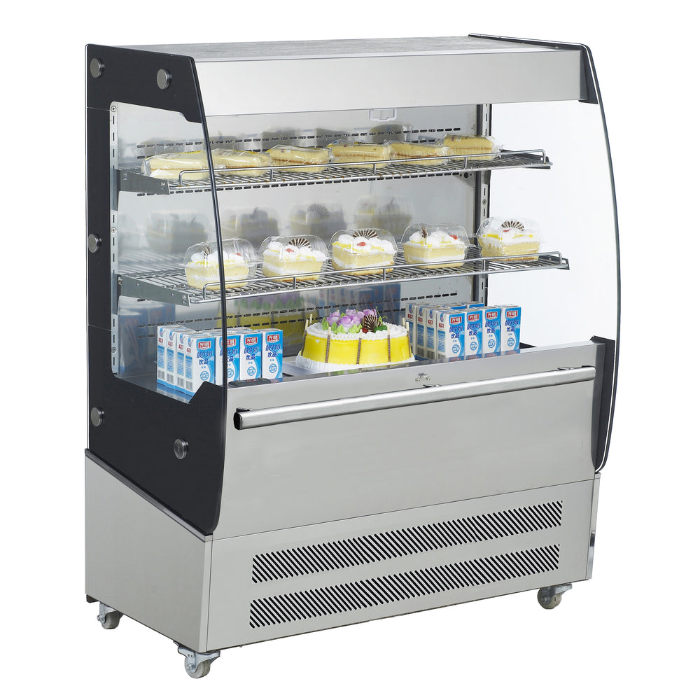 Black Diamond Vertical Air Curtain Merchandiser, 39.5"W, 7.1 Cu. Ft., in Stainless Steel