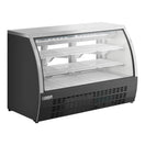 Black Diamond Curved Glass Refrigerated Deli Case, 21.9 cu ft Capacity, 9 Shelves, in Black