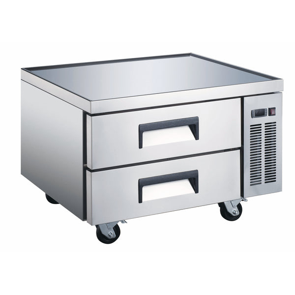 U-Star 2 Drawer Refrigerated Chef Base, in Silver/White