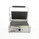 Adcraft Panini Grill with Grooved Plates, in Stainless Steel (SG-811E)