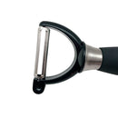 Adcraft Get-A-Grip Y Peeler with Santoprene Handle, in Stainless Steel/Black