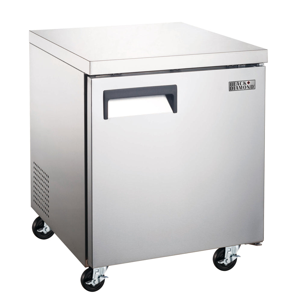 Black Diamond Undercounter Freezer, 1 Solid Door, 6.3 Cu. Ft. Capacity, in Stainless Steel
