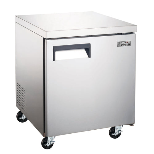 Black Diamond Undercounter Refrigerator, 1 Solid Door, 6.3 Cu. Ft. Capacity, in Stainless Steel
