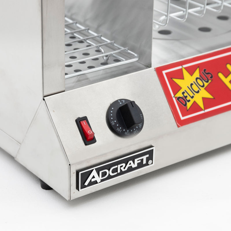 Adcraft Hot Dog Steamer, in Stainless Steel