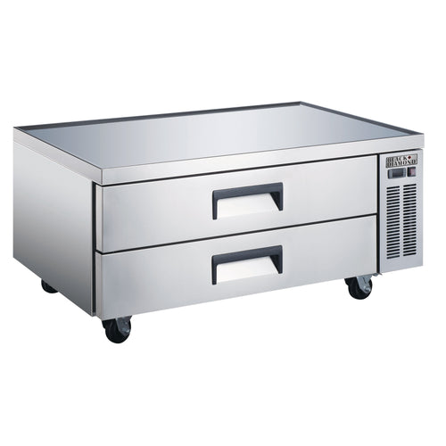 Black Diamond Refrigerated Chef Base, 2 Drawers, 10.6 cu ft, in Stainless Steel