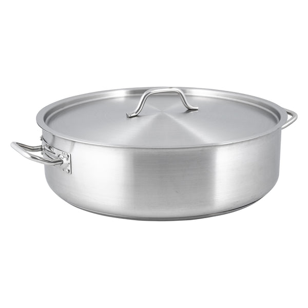 Adcraft Titan Induction Brazier Pot with Cover 30 quart