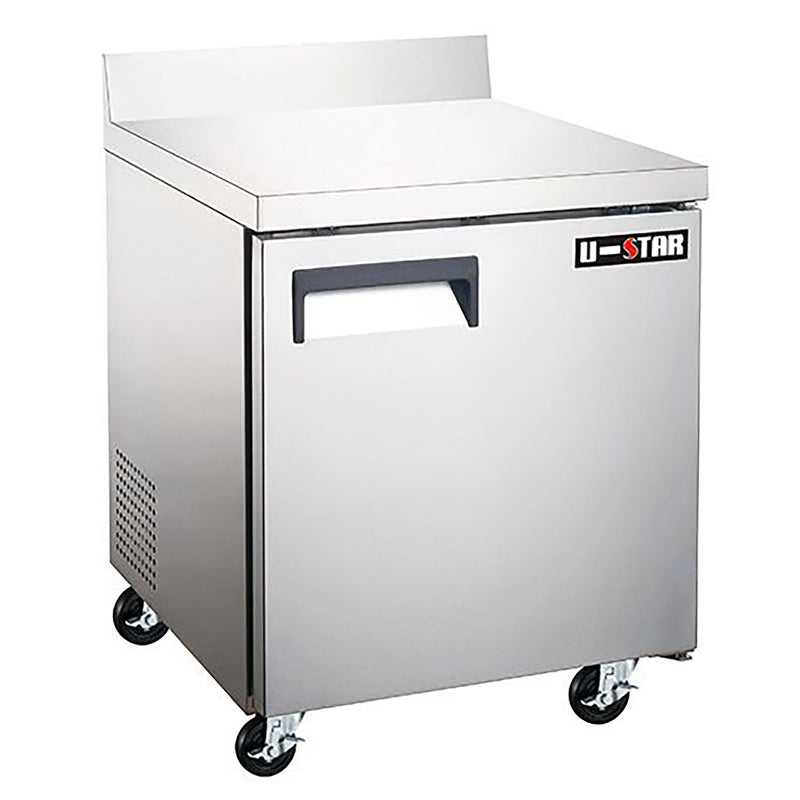 U-Star 1 Door Worktop Freezer, in Silver