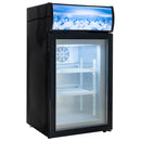 Black Diamond Countertop Display Freezer, Single Glass Door, 1.8 cu ft, in Black
