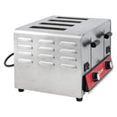 Adcraft Heavy Duty Bread and Bagel 4-Slice Pop-Up Commercial Toaster, in Silver