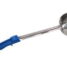 Adcraft One Piece Ladoon (8 oz.,perforated bowl, blue handle)