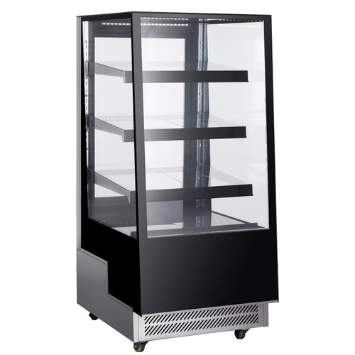 Black Diamond Glass Door Display Refrigerator, 12 cu ft Capacity, in Black