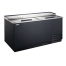 Black Diamond Glass Froster, 2 Sliding Stainless Steel Doors, 14 cu ft Capacity, in Black