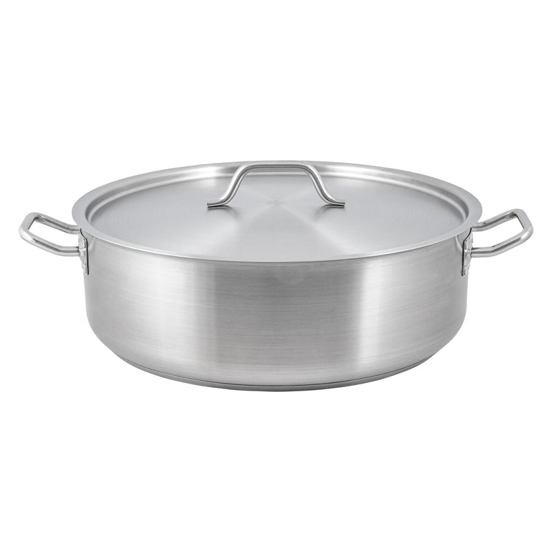 Adcraft Titan Induction Brazier Pot with Cover 25 quart