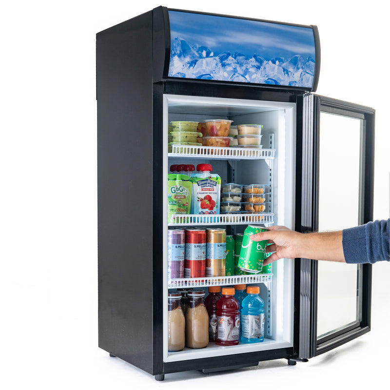 Black Diamond Countertop Display Refrigerator, in Black