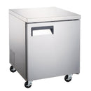U-Star 1 Solid Door Undercounter Refrigerator, in Silver