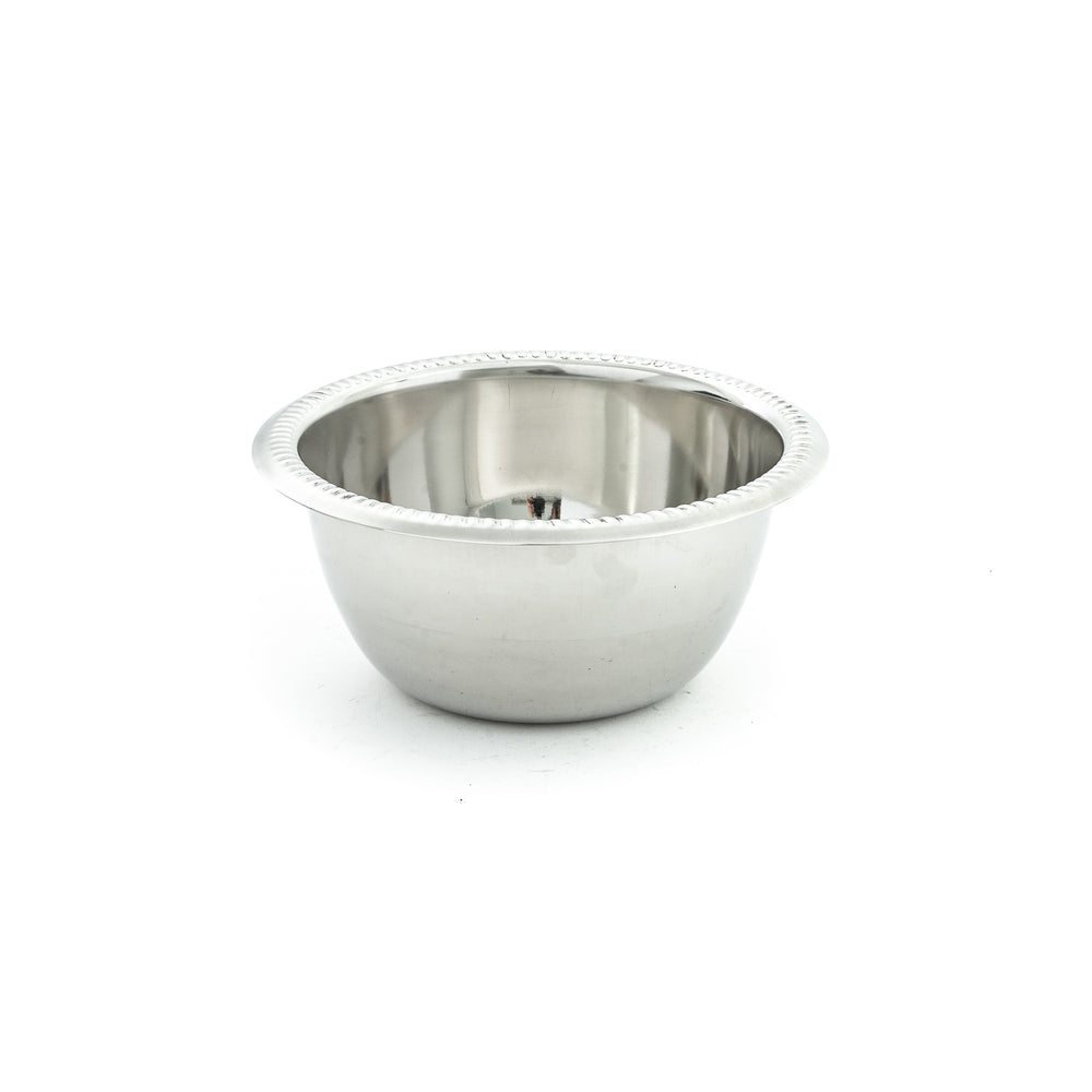 Adcraft Ice/Relish Bowl, Gadroon Rim, Stainless Steel