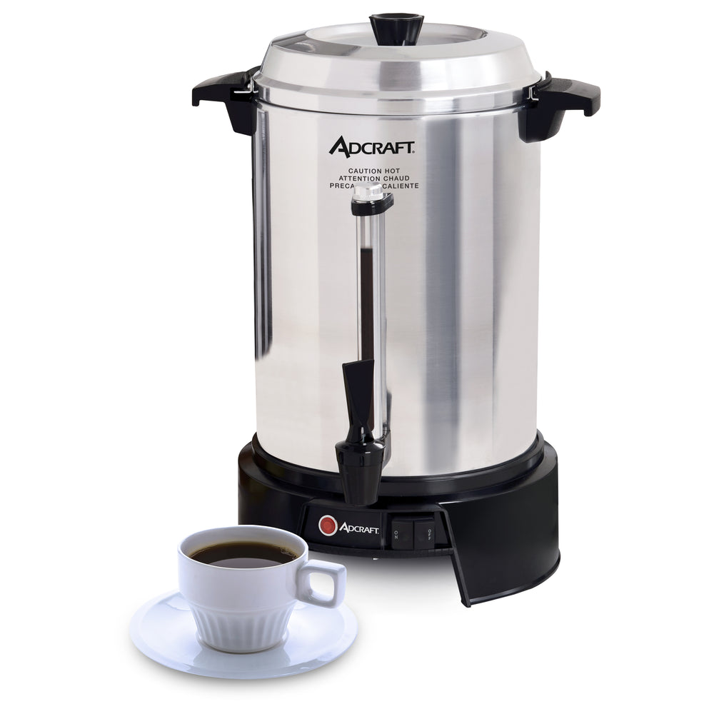 Adcraft 55 Cup Coffee Urn, in Silver