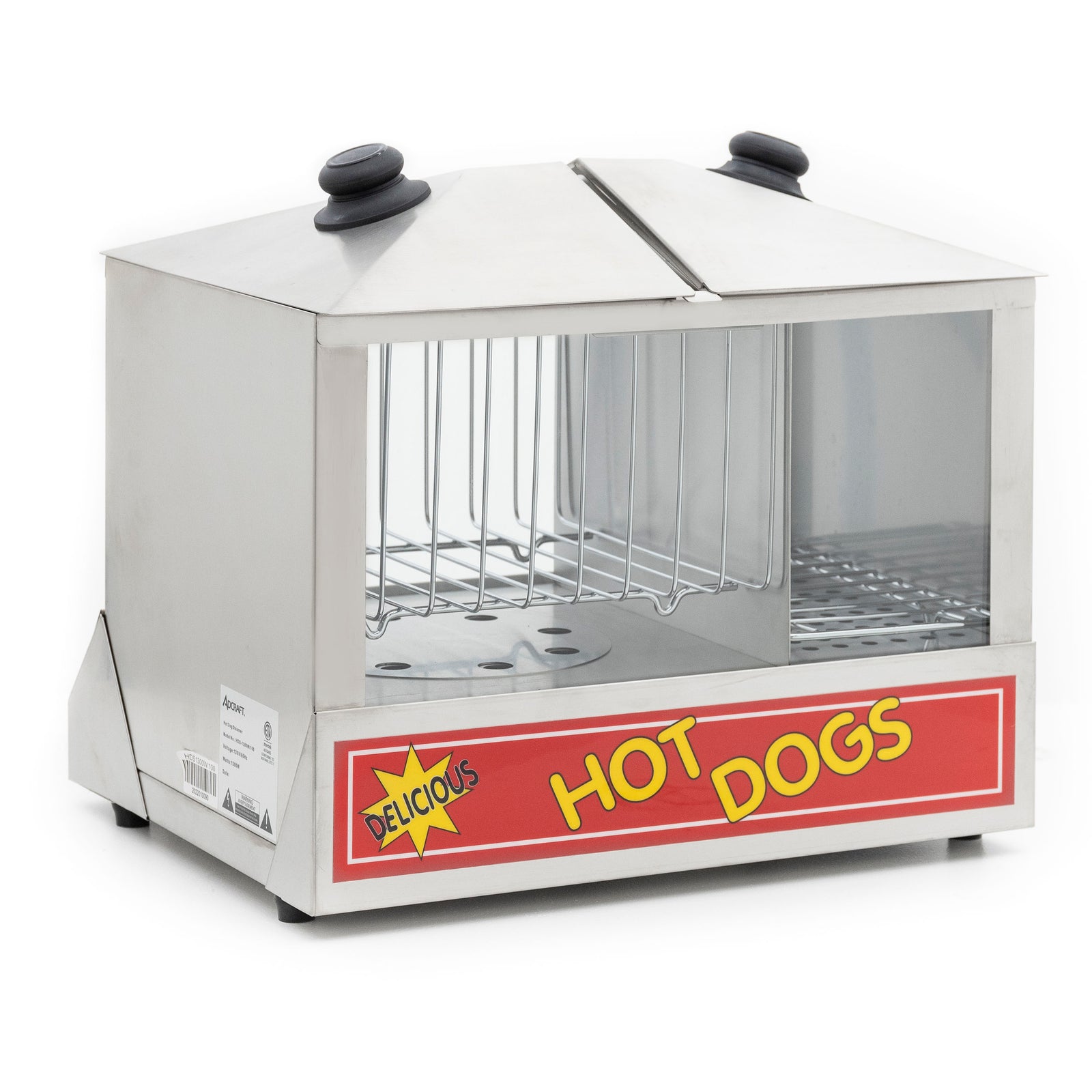 Adcraft HDS-1300W/100 - Hot Dog & Bun Steamer, 18