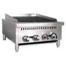 Black Diamond 24" Heavy Duty Gas Charbroiler, 4 Burners, in Stainless Steel (BDCTC-24)