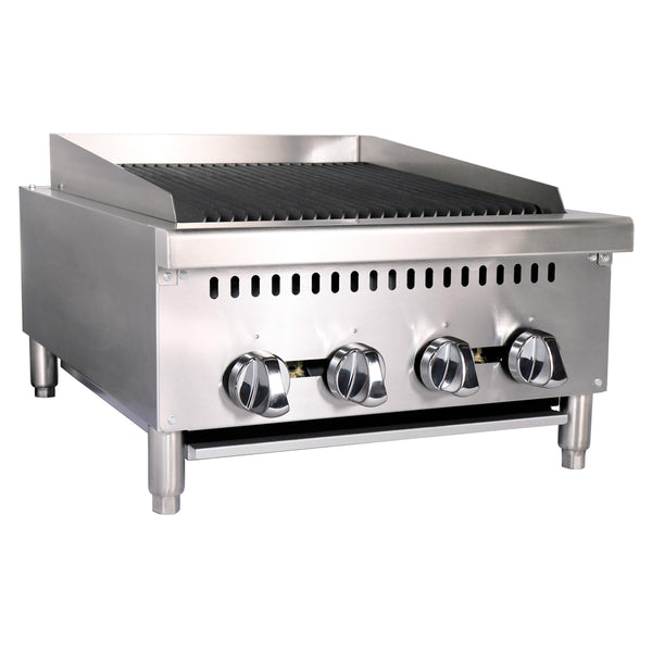 Black Diamond Heavy Duty Gas Countertop Charbroiler, in Stainless Steel