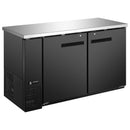 U-Star 2 Solid Door Back Bar Cooler, in Black