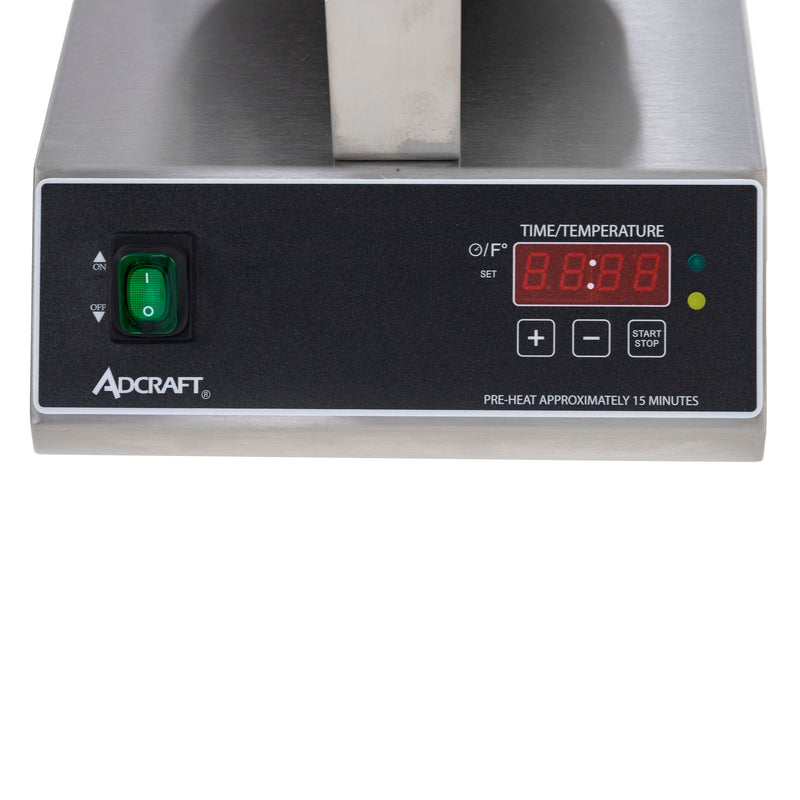 Adcraft Single Belgian Waffle Maker, in Stainless Steel