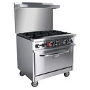 Black Diamond 36" Gas Range with Oven, 6 Burners, in Stainless Steel